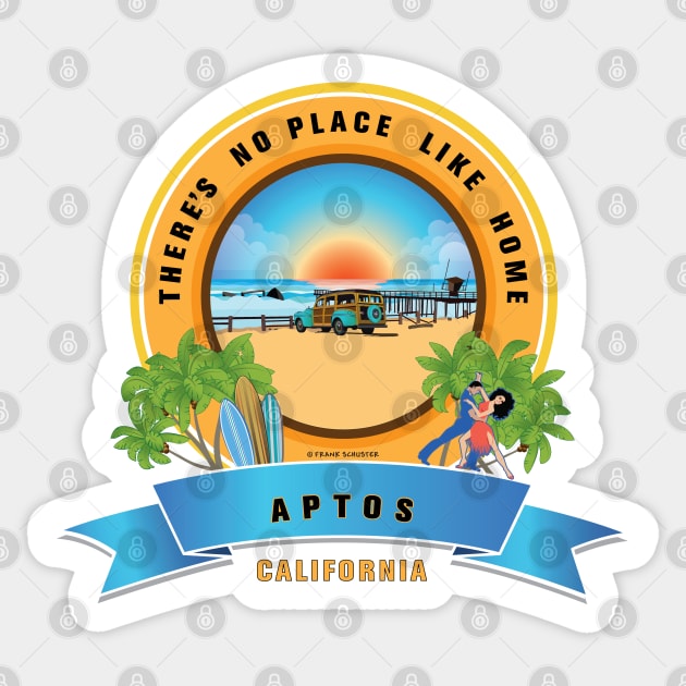 Aptos Californua Sticker by PauHanaDesign